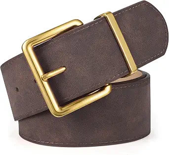 XZQTIVE Women's Wide Chunky Suede Belt for Dresses