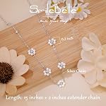 SmileBelle Pearl Colliers, Daisy Pearls Choker pour les femmes Pearl Collier de fleurs en argent et en or Choker pour les adolescents, Cadeaux d'anniversaire de Daisy Argent 3 Perles Collier blanc comme cadeau de bride de bal