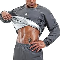 Vista 6 de HOTSUIT Traje de sauna para hombre, traje de sudor, chaqueta de entrenamiento duradera para gimnasio