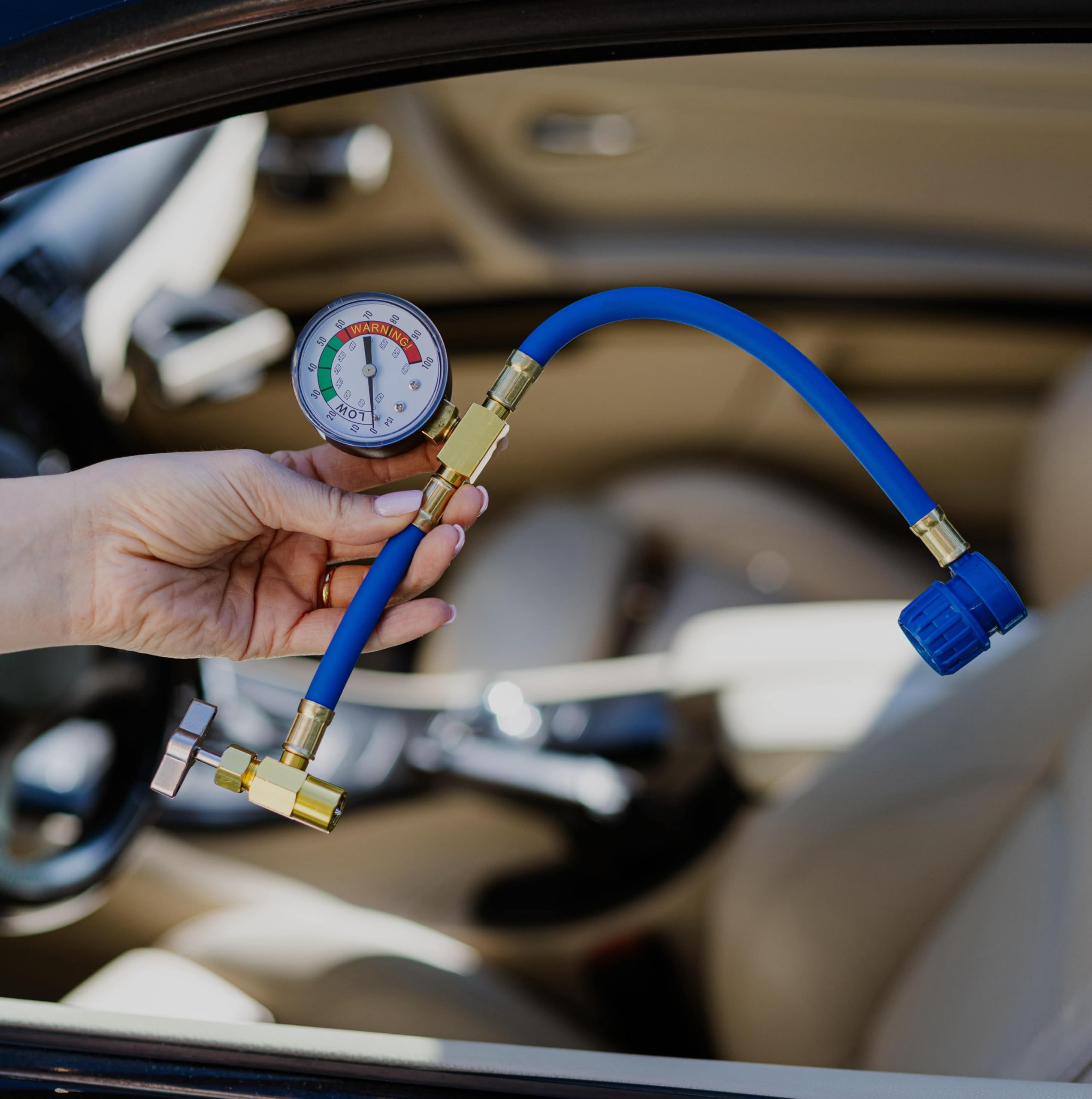 3X Summer AC Recharge + Öl KIT - Klimaanlagen-Reparaturset - Kältemittel-Gas-Ersatz mit Öl (R1234yf-Gas-Ersatz) mit Messschlauch + Adapter YF - für Autos ab Baujahr 2017, 290g + Refreshing Bomb