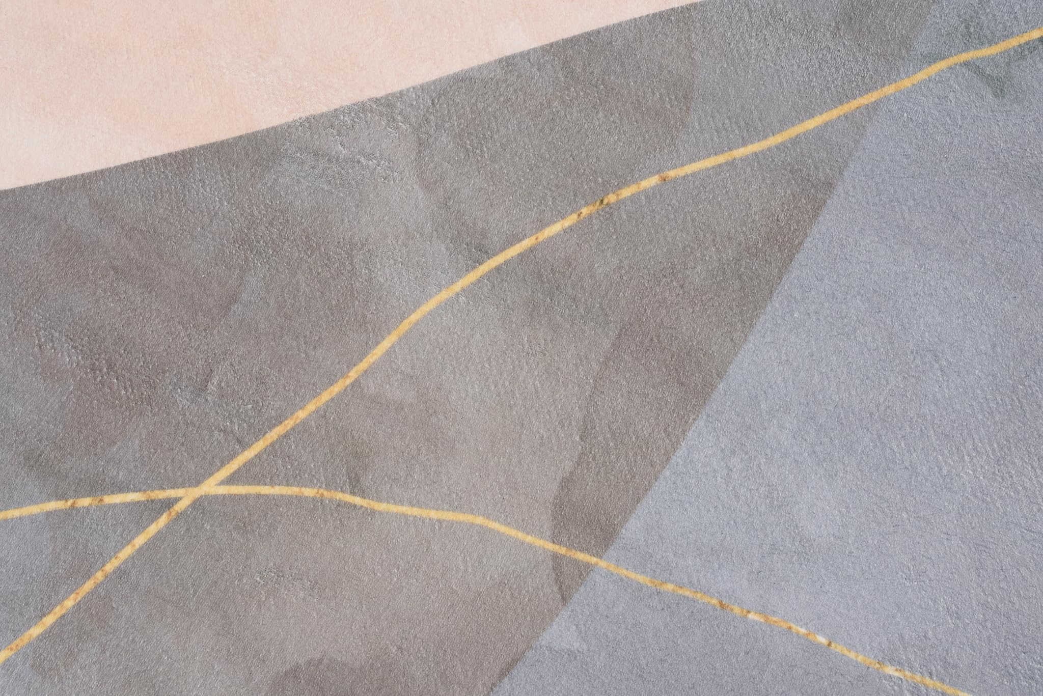 TAPISO Flannel Tappeto Soggiorno Stampato a Macchina Antiscivolo Lavabile Pelo Corto Design Moderno Astratto Geometrico Sfumature Blu Rosa Sala Camera Salotto Oeko-Tex 140 x 200 cm