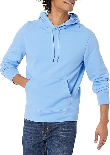 Tienda Essentials Sudadera ligera de rizo francés con capucha para hombre