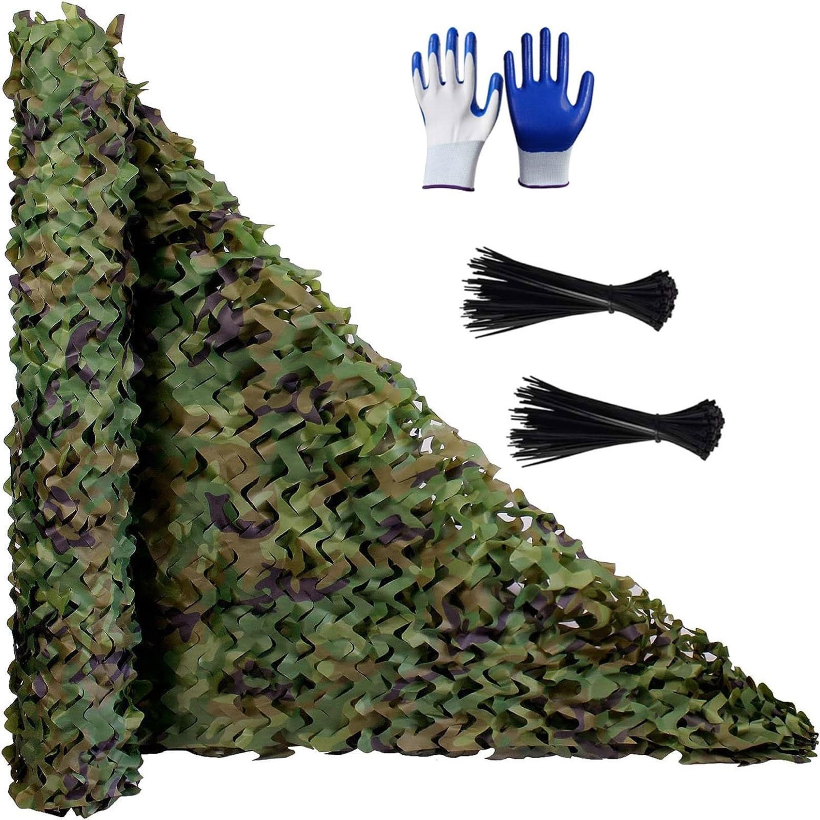 Genérico Red de Camuflaje Militar Profesional para Observacion de Aves Fotografia Naturaleza Malla de Ocultacion Exterior Malla de Sombreo Proteccion Solar Tela Oxford 210D Bosque Sombra