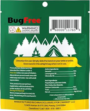 Mosquito Repellent Bracelets (10 Pack) Mosquito Repellent Bracelets for Adults and Kids - Premium DEET-Free Bands - 10 Multicolor Bands - Individually Wrapped