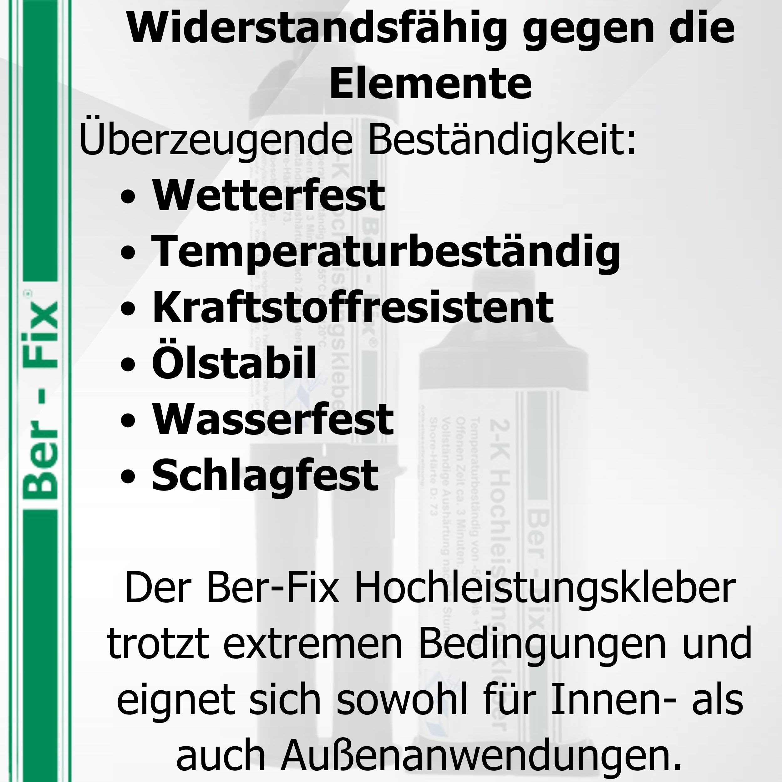 Ber-Fix Hochleistungskleber 2K MMA 30 Min 3x50g + 13 Düsen ohne Pistole