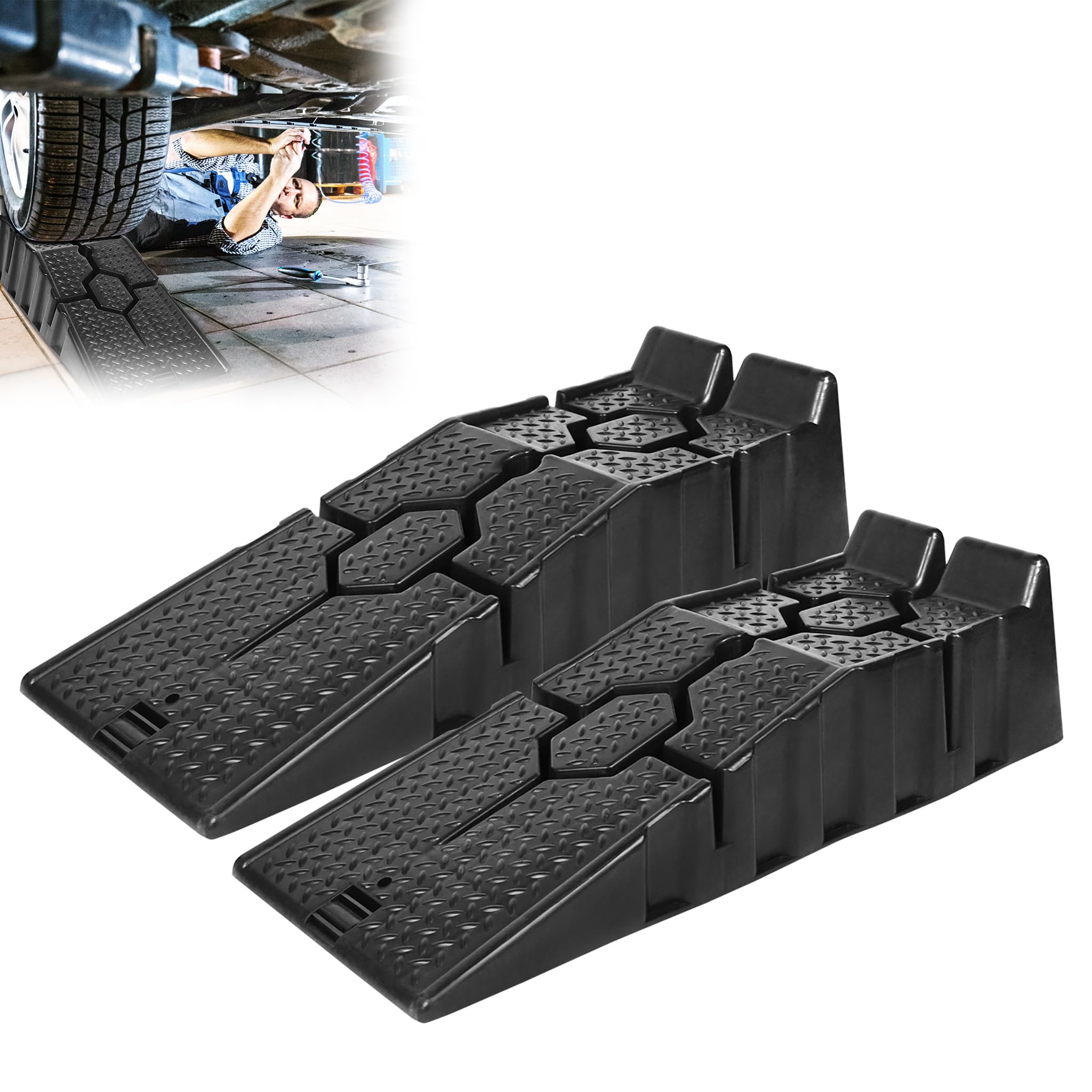 Rampa Per Auto KATSU 2 Pezzi - Plastica Resistente Da 5 Tonnellate, Extra Larga Per Veicoli E Roulotte - Foto 8