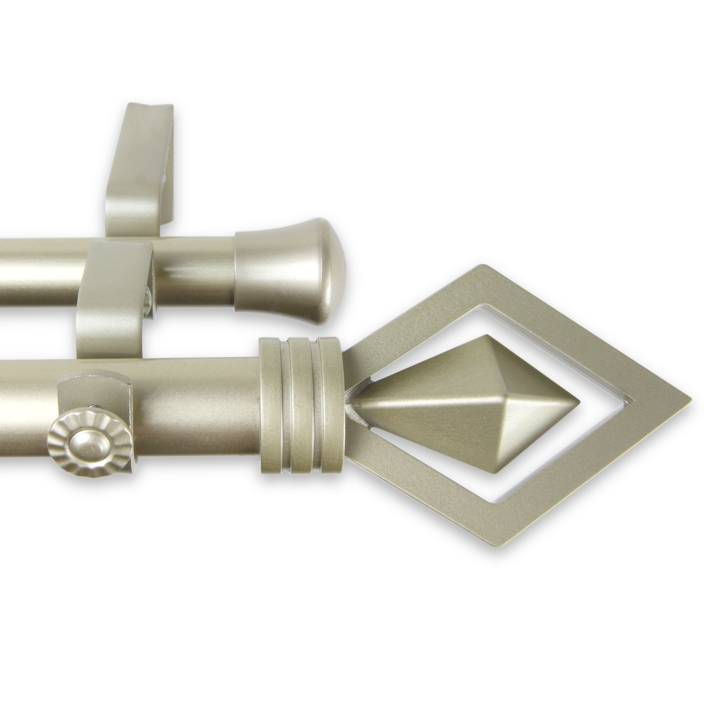 A&F Rod Décor - Lumiere Double Curtain Rod 1 inch Diameter, 120-170 inch - Gold