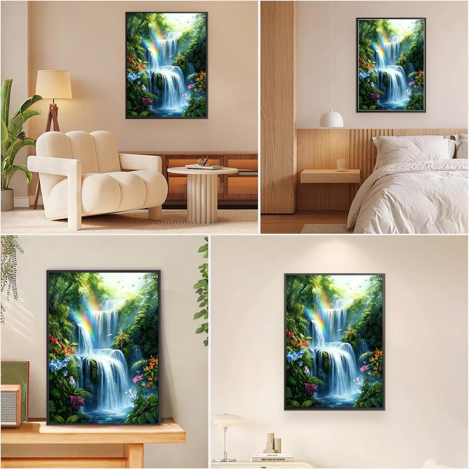 Diamond Painting Fallen, Wald Diamond Painting Erwachsene 5D Eckige Steine Full Drill Diamond-painting, DIY Kreuzstich Bastelset Kreativ Set für Erwachsene, Home Wand Dekor, Geschenke 60x90cm,Model652