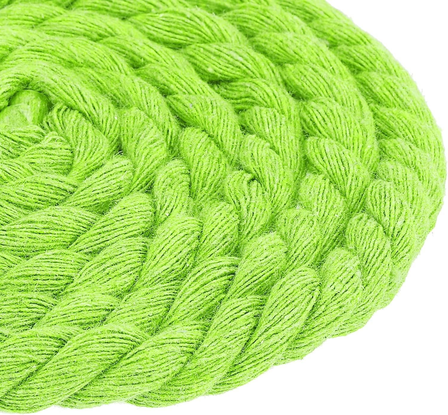uxcell Twisted Cotton Rope, 12mm x 11Yards Natural Cotton 3 Strand Twisted Macrame String Cotton Cord for Wall Hanging Plant Hangers DIY Craft Decorative Projects (Light Yellow)