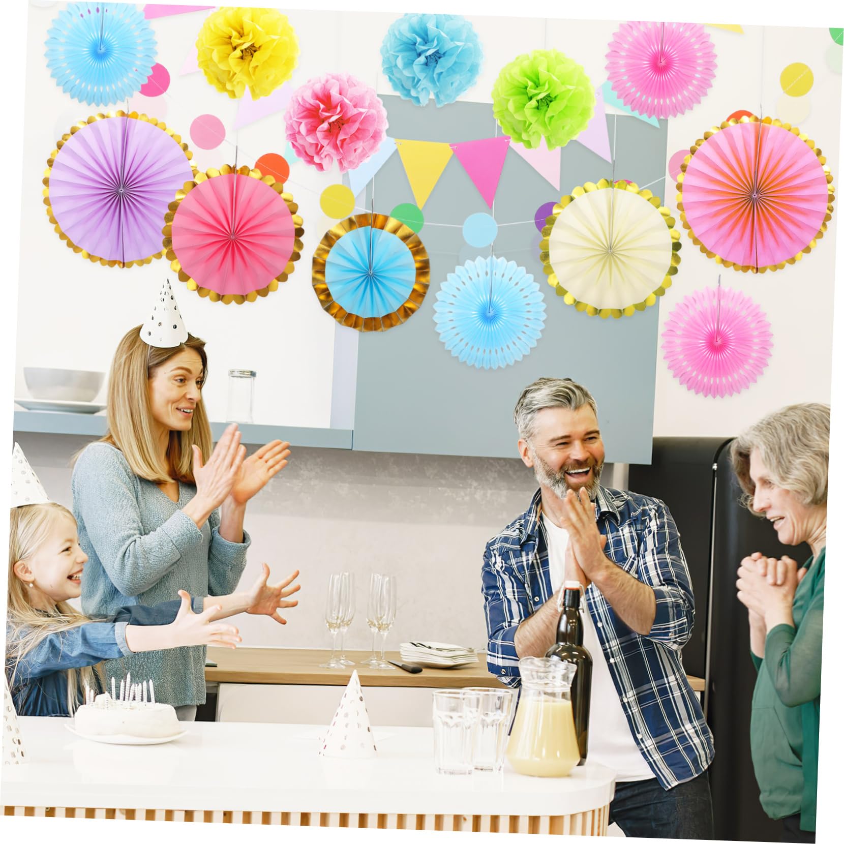 Toyvian Set di Decorazioni in Carta Pastello per Feste e Compleanni