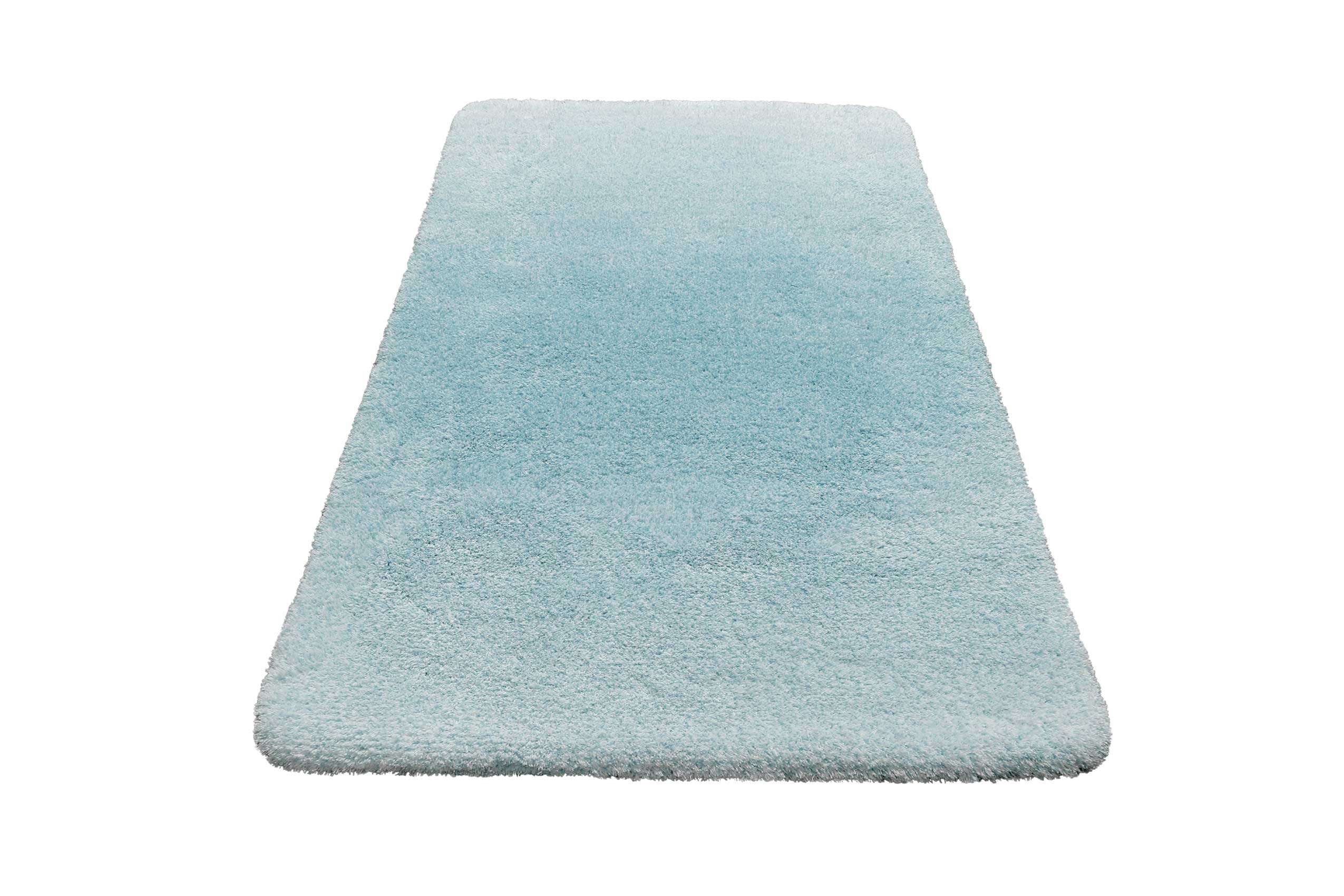 Wecon Home Luuk Badteppich, 80 x 150 cm, türkis | moderner flauschiger Badezimmerteppich mit antirutsch Rücken