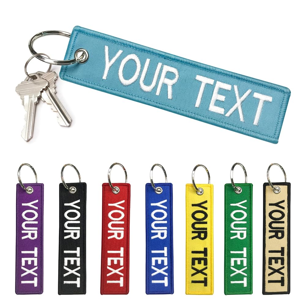 Amazon.com: mvcen Personalized Keychain, Embroidery Keychain