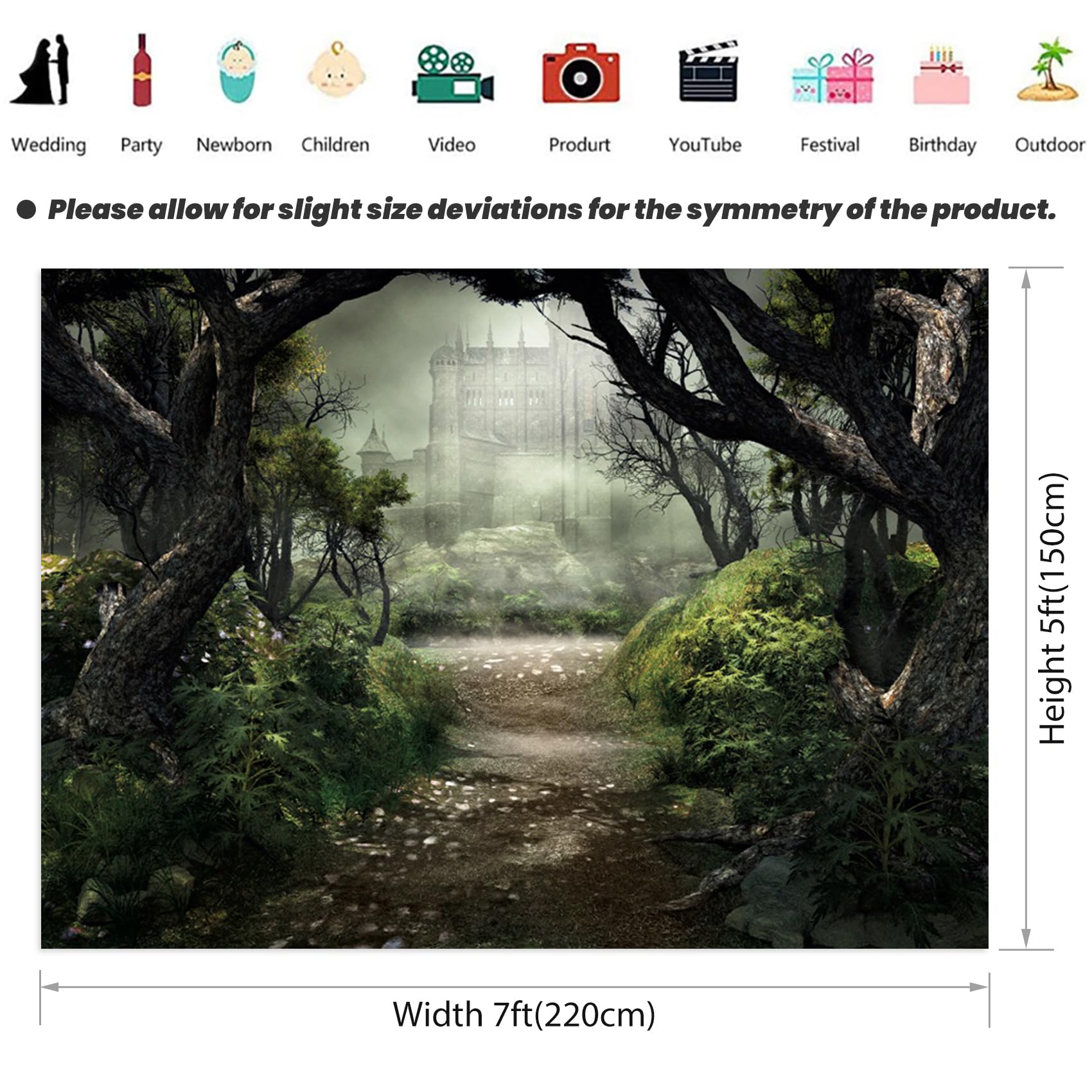 Yeele 8x6ft Fairy Tales Backdrop For Photography Fantasy Fairyland Tropical Virgin Forest Jungle Sunlight Flowers Background Kids Birthday Party Photo Booth Shoot Vinyl Studio Props - View #4