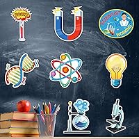 Vista 4 de 48 piezas de recortes de laboratorio de ciencias para decoración de tablón de anuncios para aula, recortes temáticos de ciencia, decoración