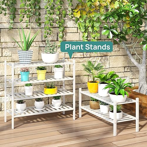 Vista 114 de Zapatero de bambú negro de 4 niveles para entrada, apilable, plegable, natural, organizador de zapatos para armario de pasillo, zapateros de pie