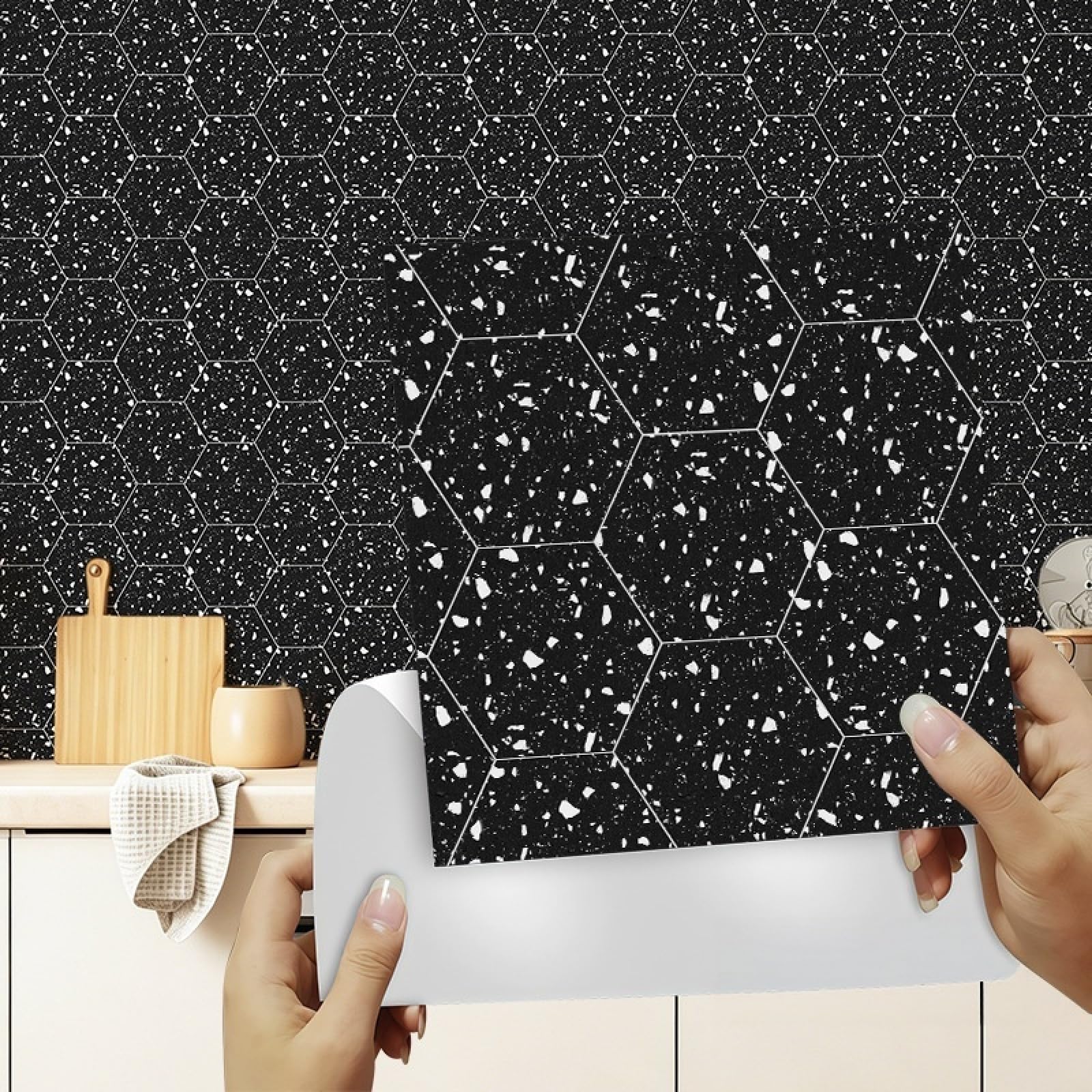 Piastrelle Adesive Cucina 20x20cm Finte Mattonelle Adesive Bagno Pvc