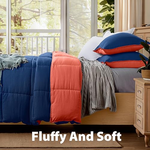 Vista 29 de KASENTEX - Conjunto de acolchado de edredón con fundas reversibles, ultra suave, hipoalergénico y lavable a máquina Turquesa Verde Mar/Azul