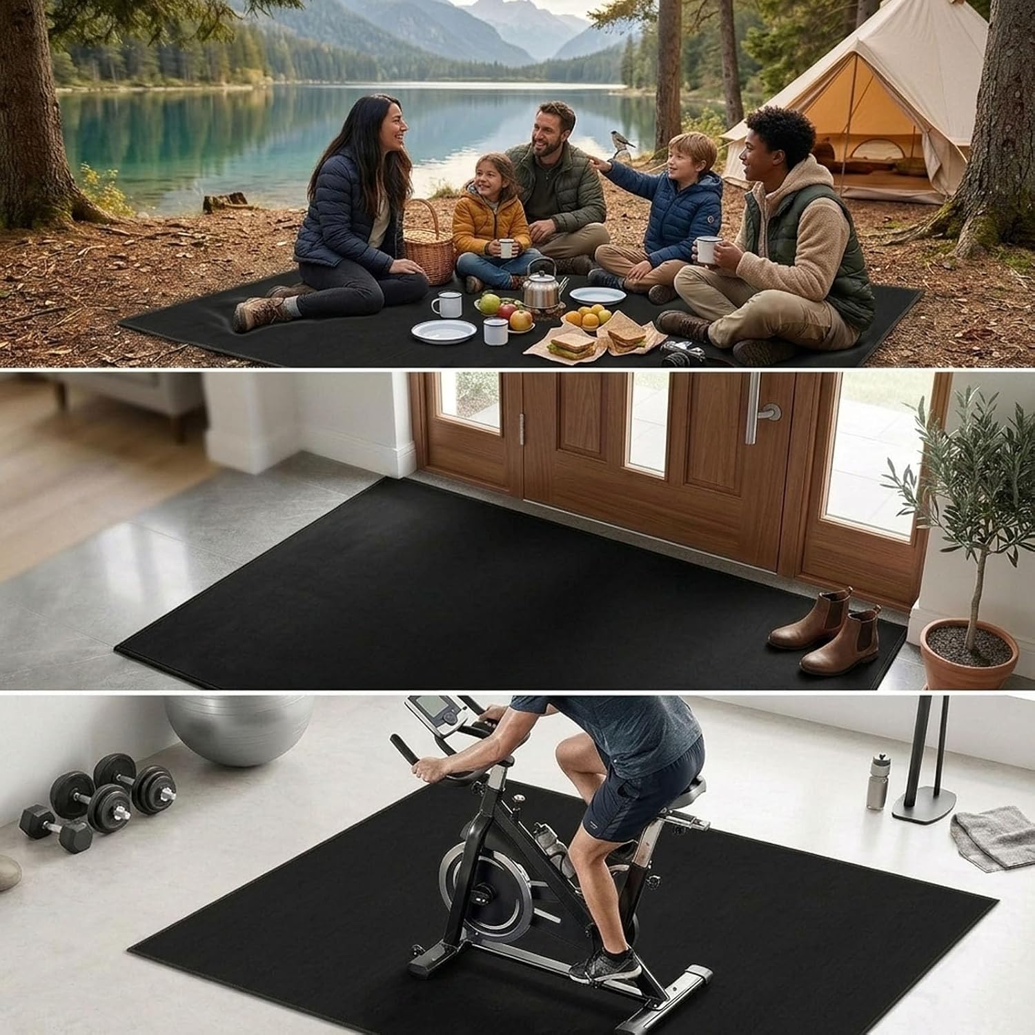39In x 59In Drum Rug Mat with Non Slip Grip Bottom,Drum Set Soundproof Carpet Noise Reduction,Floor Protection Gift for Drummers, Music Drum Accessories