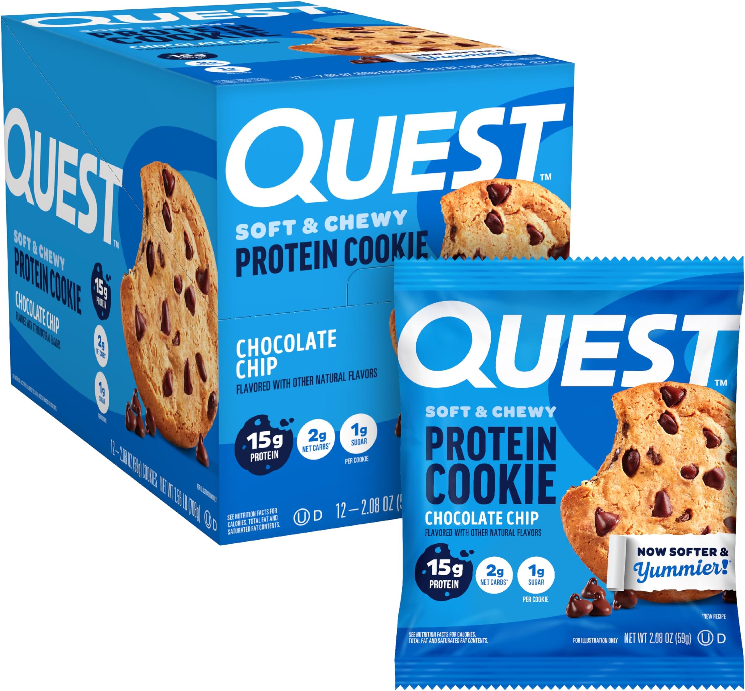 Quest Nutrition Protein Cookie - 12 bars (Chocolate Chip)