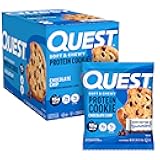 Quest Nutrition Chocolate Chip Protein Cookie, 15g Protein, 1g Sugar, 2g Net Carbs, Keto Friendly, High Protein, Low Carb; 12 Count