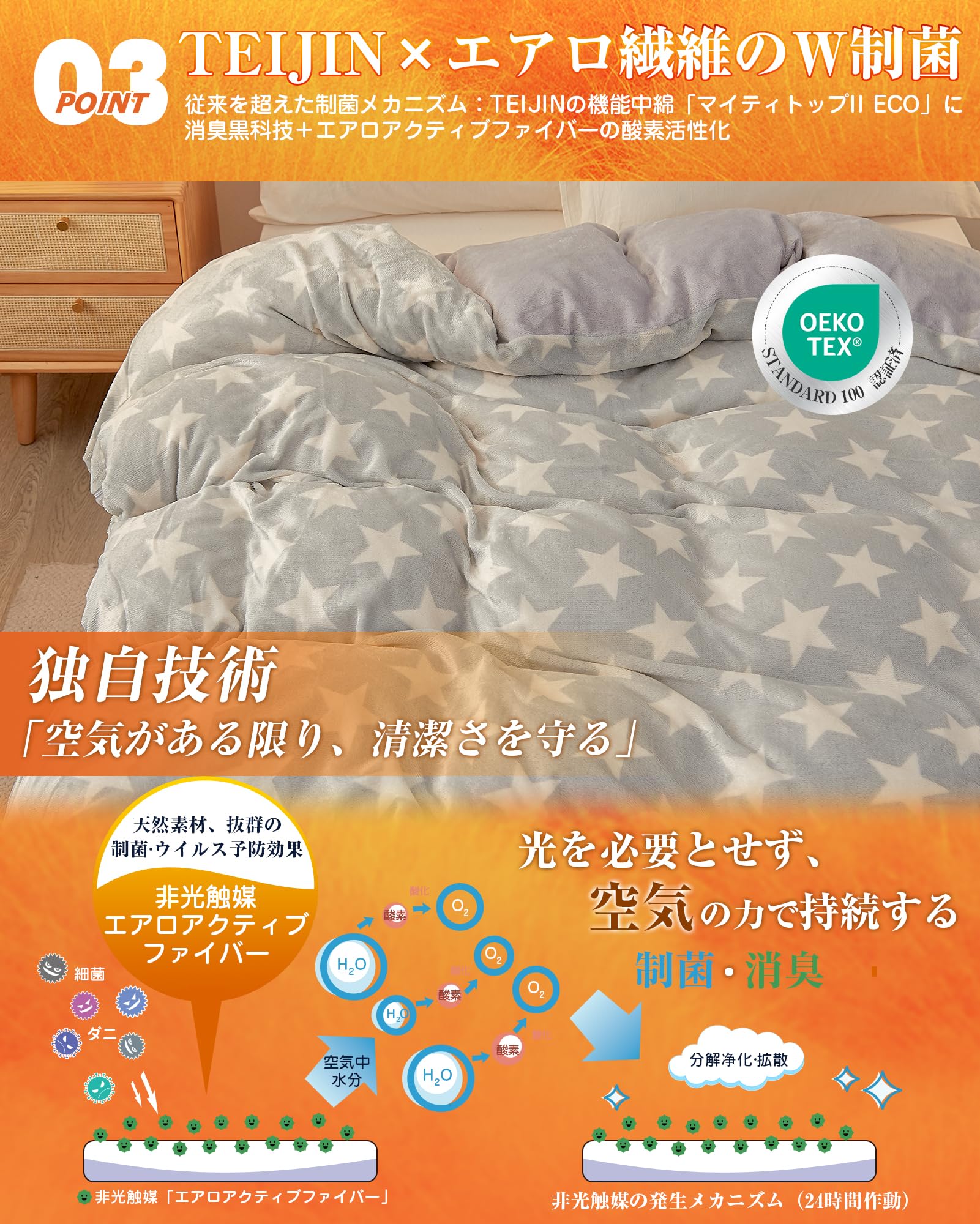 Amazon｜VK Living 掛け布団カバー ダブル 冬 あったか フランネル