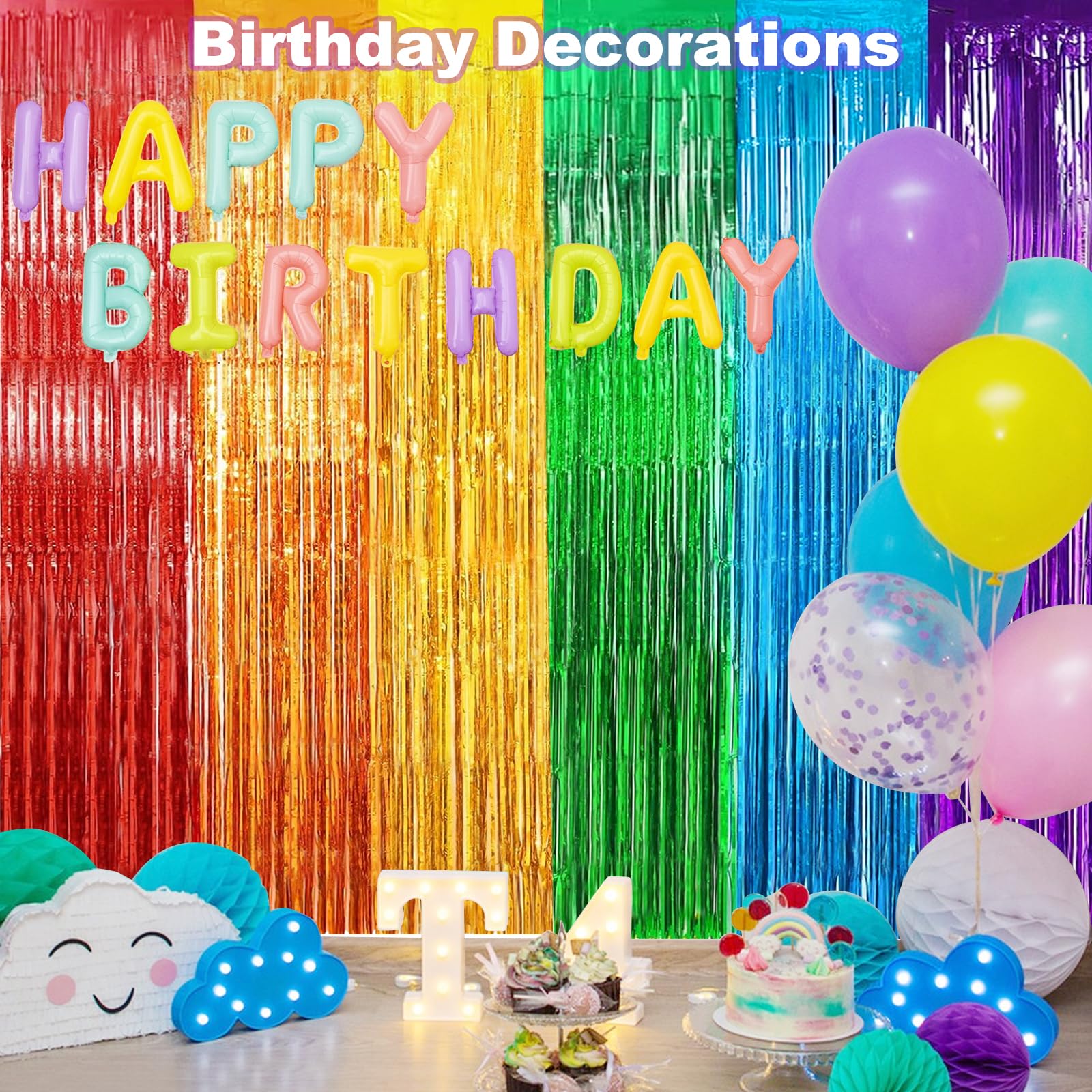 Hayaww Lametta Glitter-gordijn, metallic, glittergordijn, decoratie, glitter, gordijn, feestdecoratie, 1 x 2 m, voor verjaardag, babyshower, verloving, carnaval, feestdecoratie, 3 stuks (zilver
