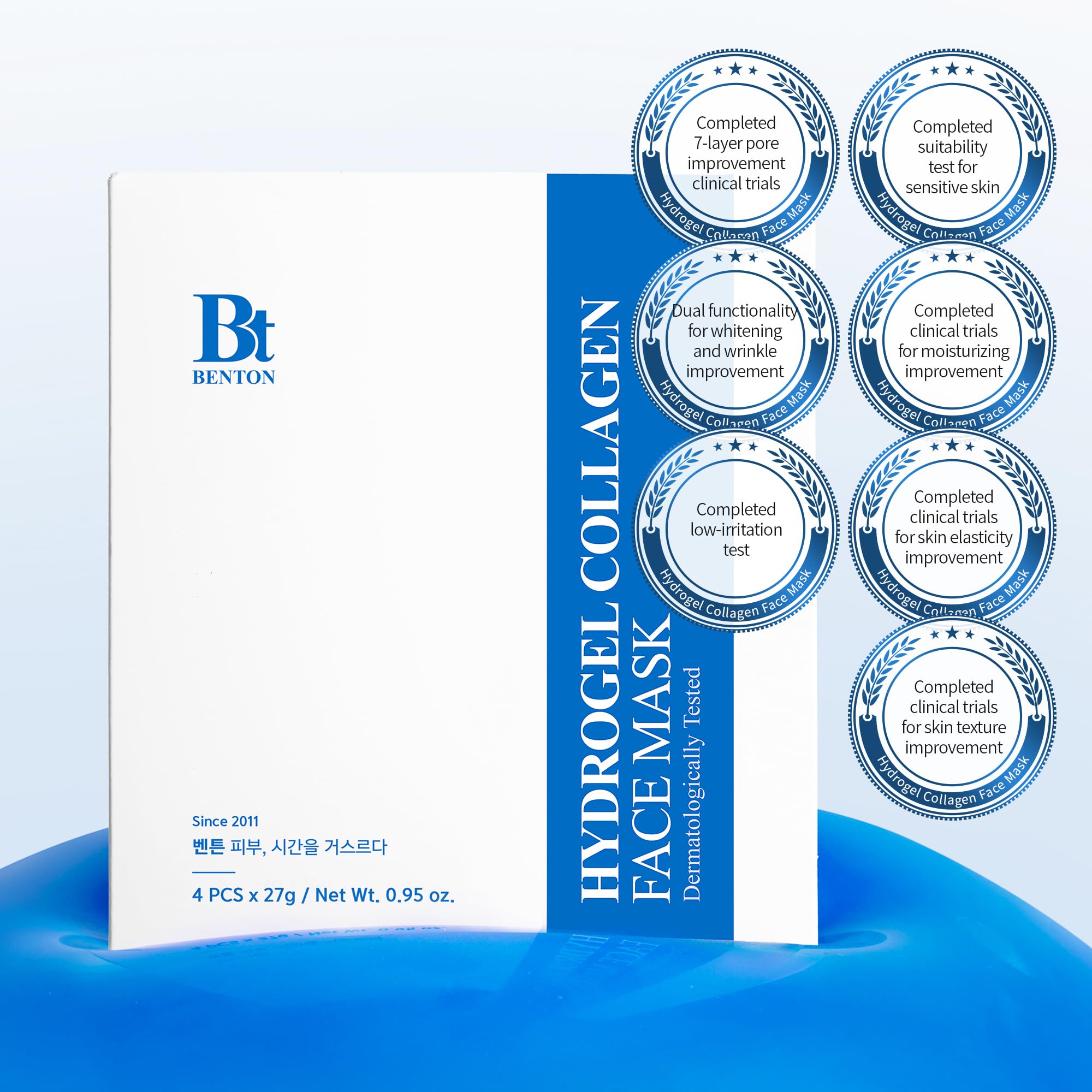 Benton Hydrogel Collagen Face Mask 4 Sheets - Kolajen İçerikli Hidrojel Yüz Maskesi