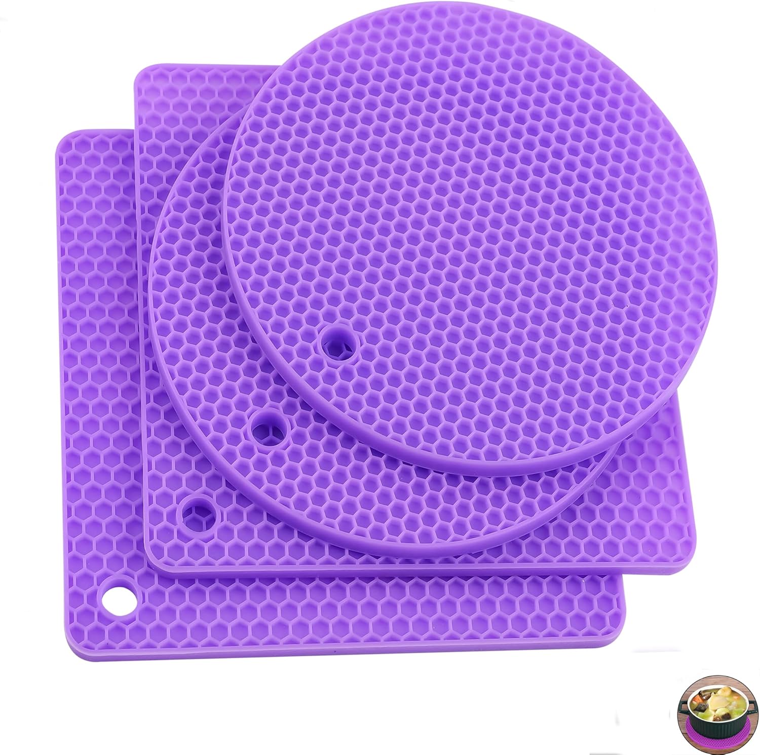 SPUVGVC Silicone Trivets for Hot Dishes, Pots and PansHot