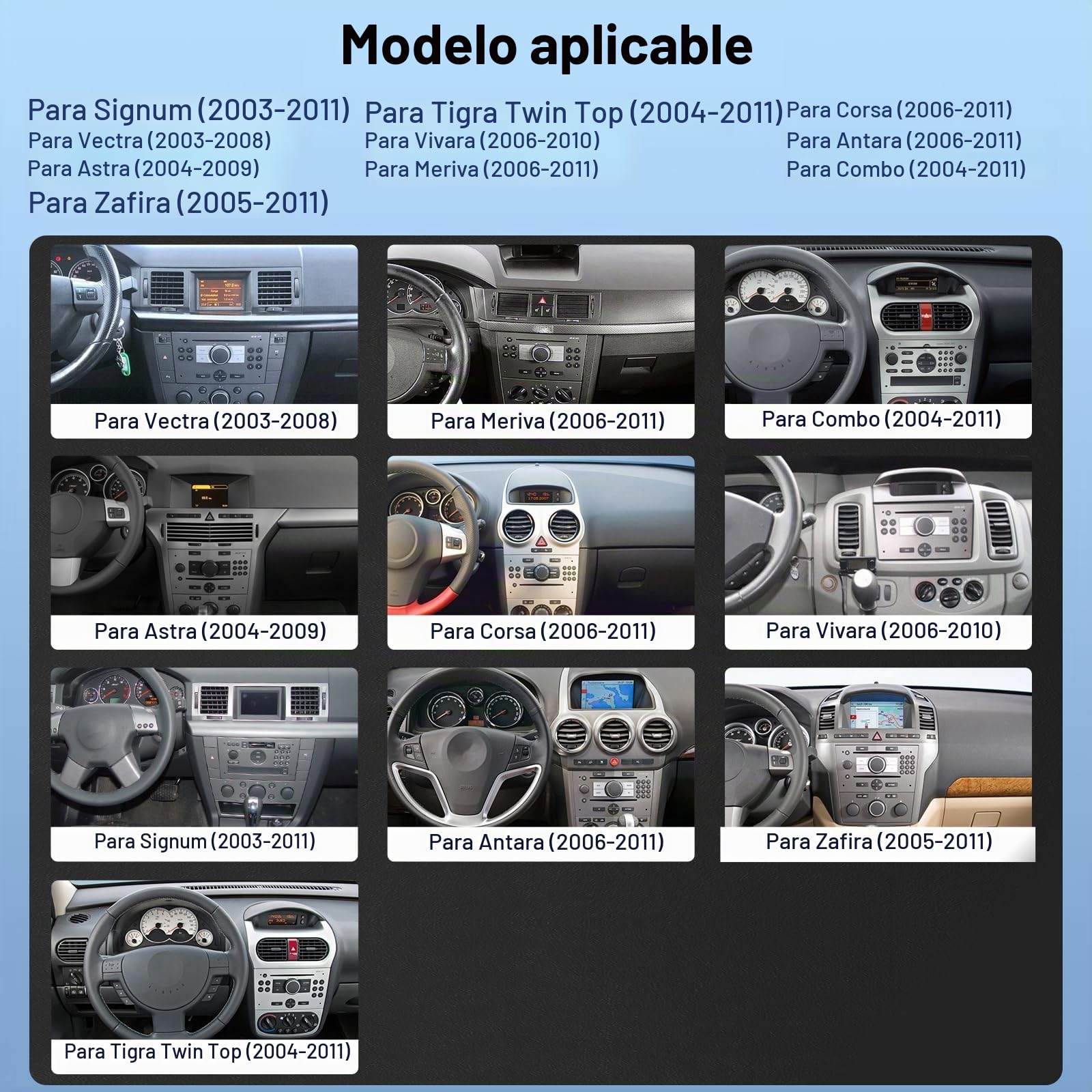 【8 Core 4+64G】 Hodozzy Carplay Radio Coche para Opel Astra Antara Vectra Corsa Zafira Meriva Vivaro Combo, 7 Pulgadas Pantalla Android Autorradio con Android Auto/WiFi/GPS/RDS/FM/Bluetooth/USB,Plata