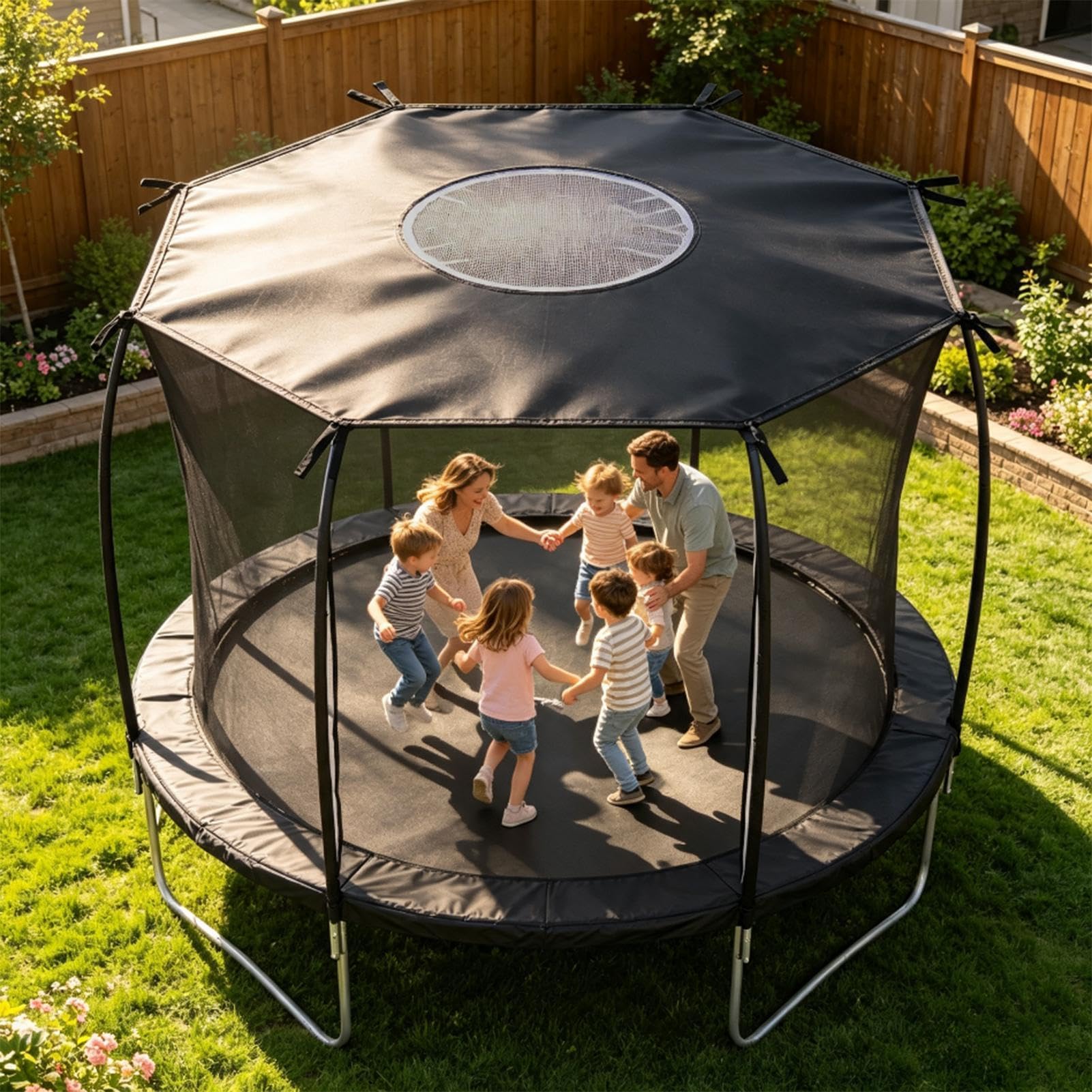 Genérico Toldo para Cama Elástica Cubierta Impermeable con Protección Solar