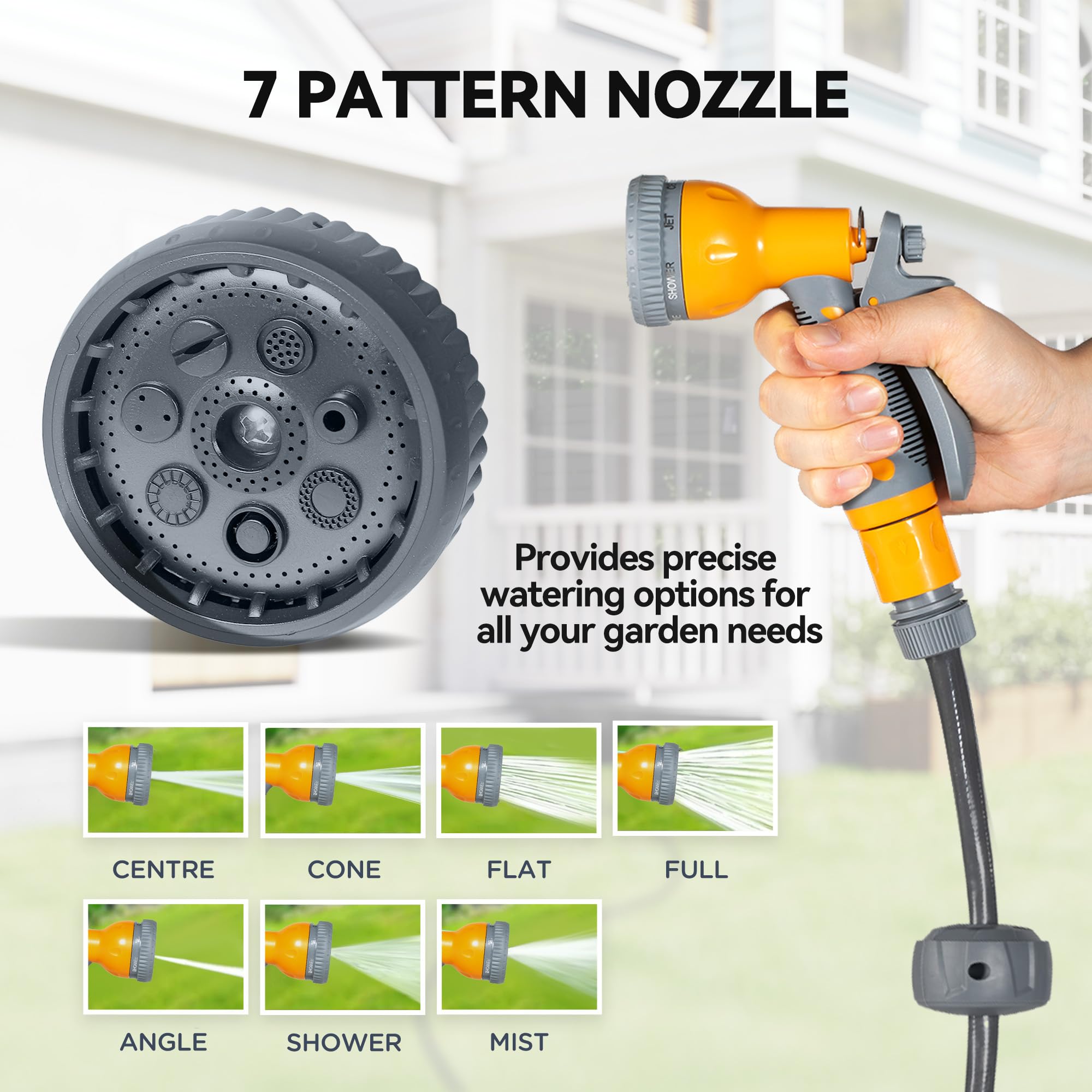 Avvolgitubo Da Parete 30m Con Pistola: Arrotolatore Automatico Per Giardino, Morbido E Resistente, Installazione Facile