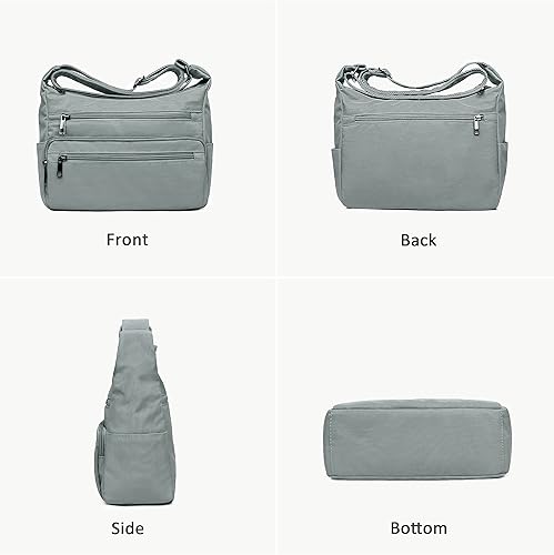 Miniatura 4 de VOLGANIK ROCK - Bolso RFID para mujeres, de tela, nailon, con múltiples bolsillos, para viaje