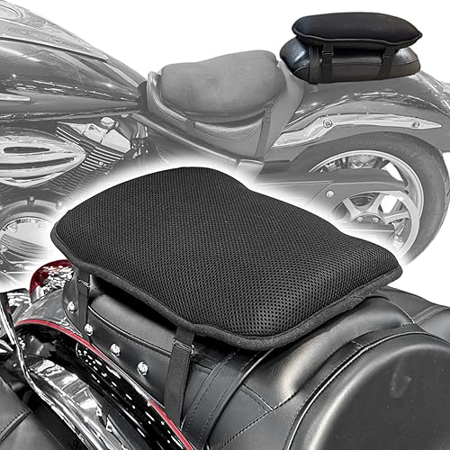 GEARS X-Tender - Almohadilla de asiento de gel para motocicleta para asiento principal de motociclista, motocicletas deportivas, hipermotos y