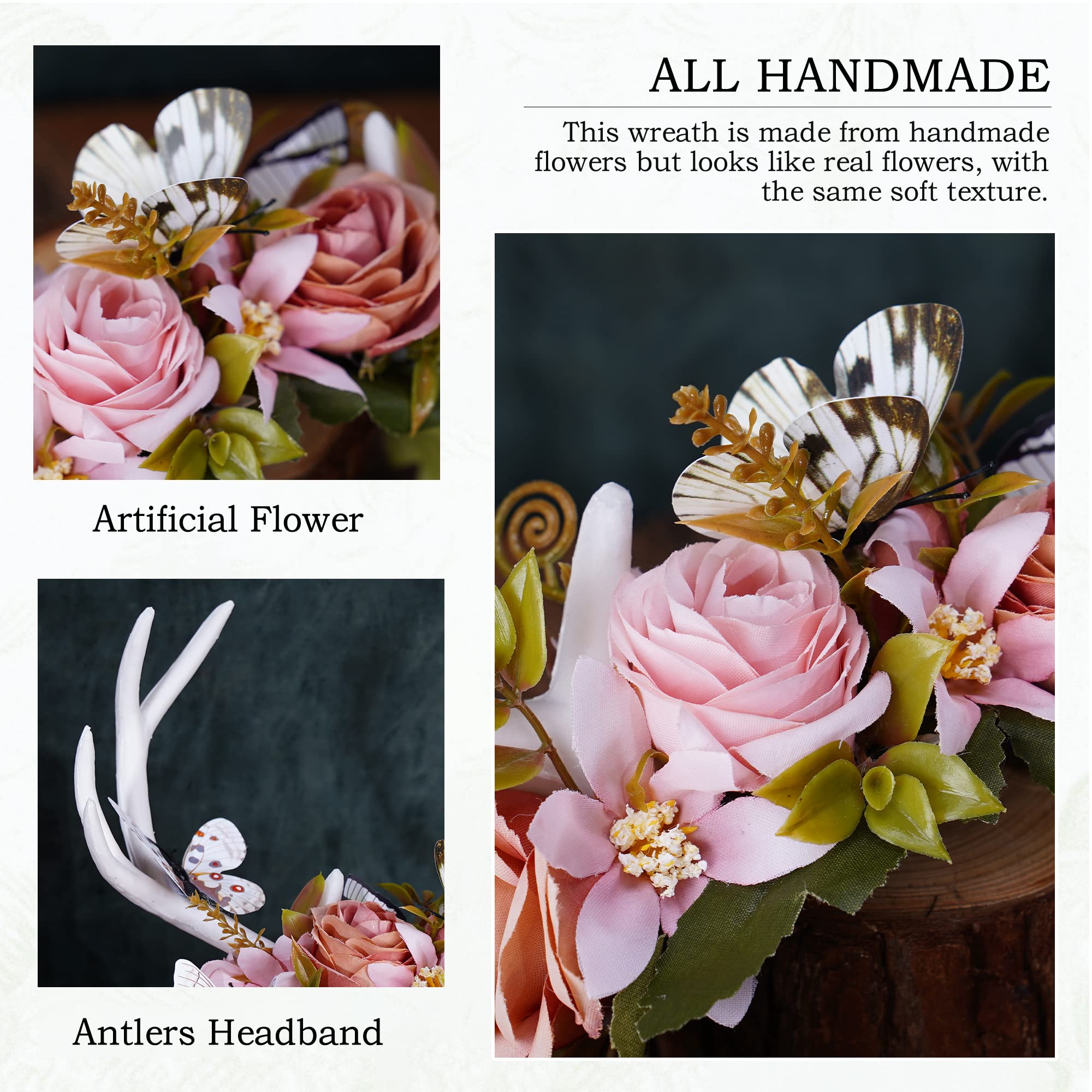 Amazon.com : MOSTORY Handmade White Antler Headband Forest 