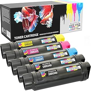 PRESTIGE CARTRIDGE 6510 6515 Compatible Toner Cartridge for Xerox Phaser 6510 6510DN 6510N WorkCentre 6515 6515DN 6515N - 106R03480 Black (x2) 106R03477 Cyan 106R03478 Magenta 106R03479 Yellow
