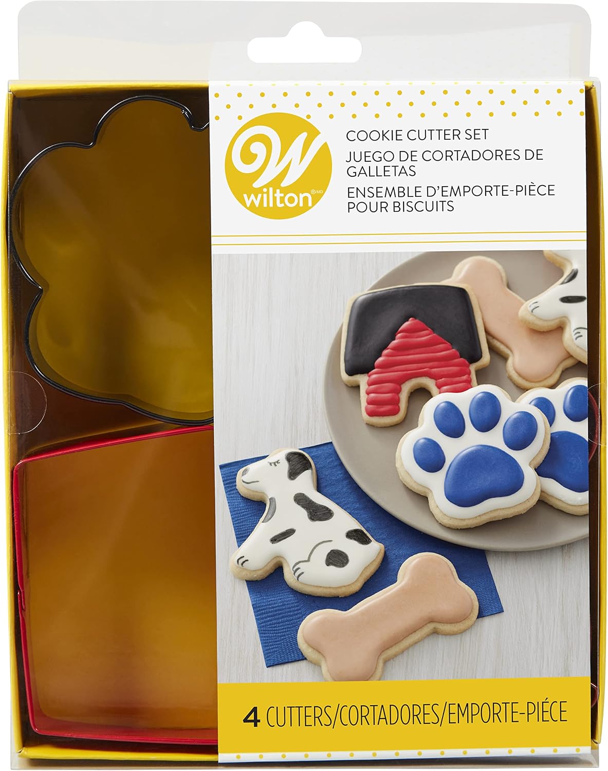 Wilton Metal Cookie Cutter Set, Pet Theme, 4-Pack