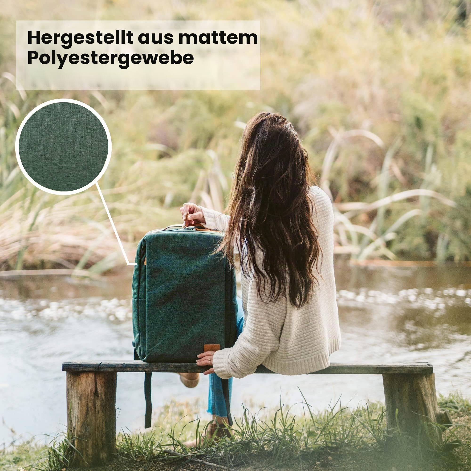 Nordace Siena Laptop-Rucksack für Damen und Herren, 39,6 cm (15,6 Zoll), mit USB-Ladeanschluss, wasserdicht, für Alltag, Reisen, Arbeit