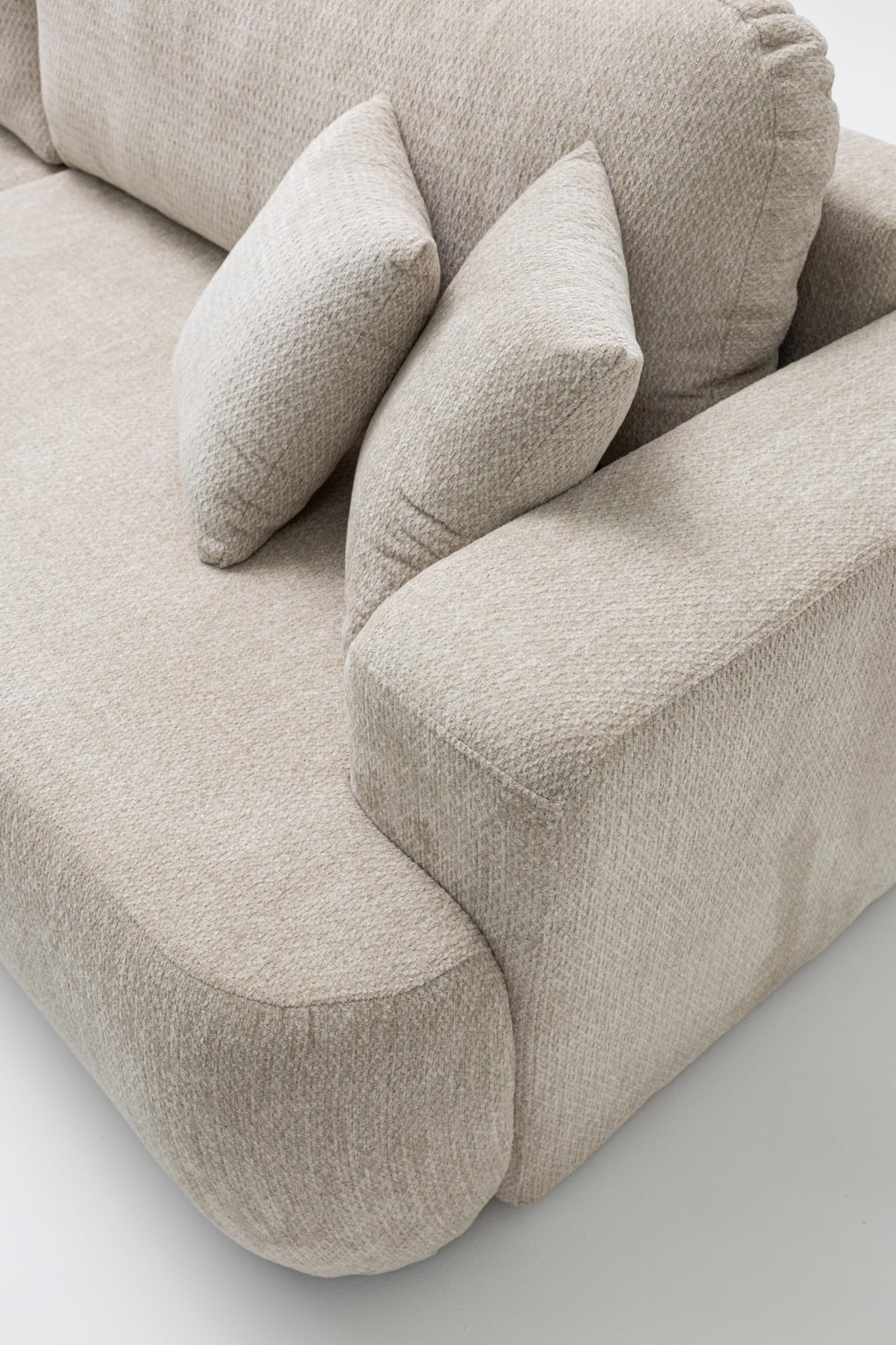 FURNISTAR Gaya Schlafcouch mit Bettkasten - Ecksofa mit Schlaffunktion - Eckcouch - Wohnlandschaft - 260 cm - Links, Grau