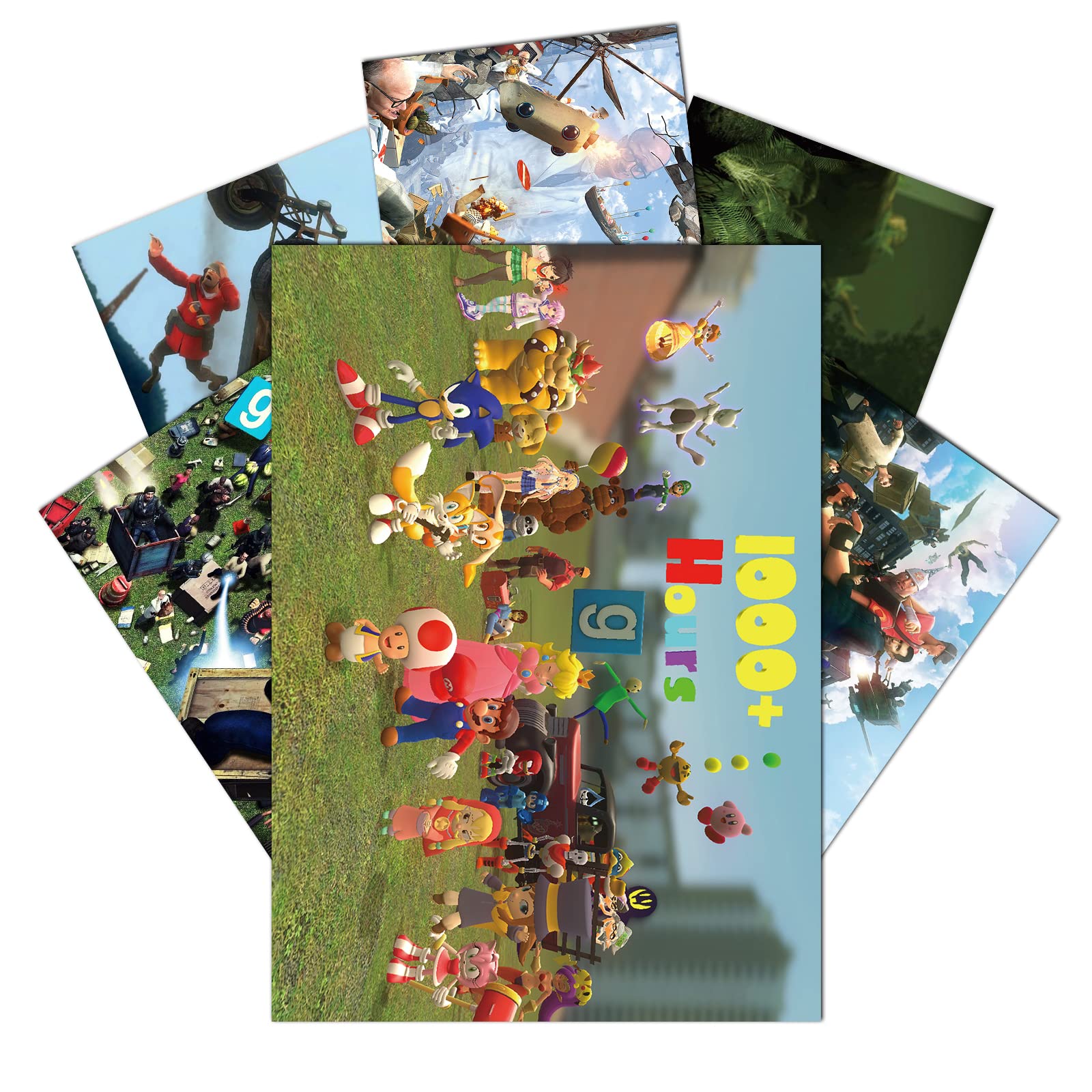 Garrys Mod Poster Modern Wall Art Print Decor 6 Pcs GMod Game Posters for Guys Boys Men Bedrooms Gaming Rooms Classrooms Dormitory Gym Decor - 10x14 inch Unframed