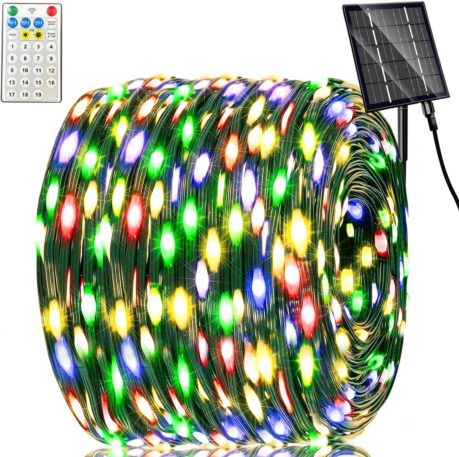 Solar Christmas Lights Outdoor Waterproof,600 LED 200ft Solar String