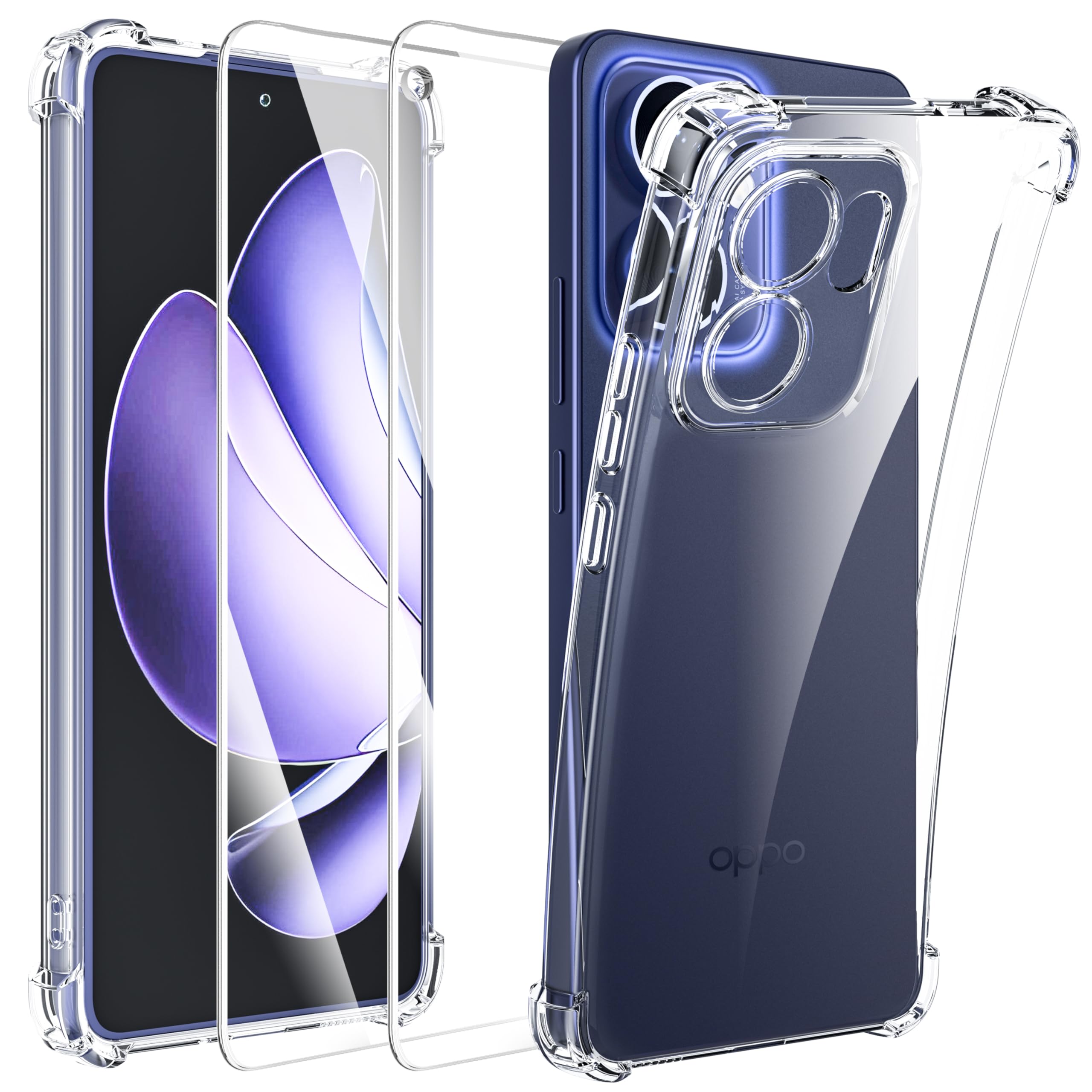 Amazon.co.jp: OPPO Reno13A ケース 耐衝撃 ガラスフィルム付き