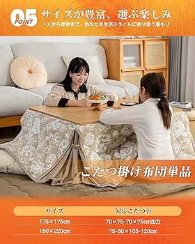 Amazon|VK Living こたつ布団 省スペース 長方形 単品180×220cm Amazon|VK Living こたつ布団 省スペース 長方形 単品180×220cm