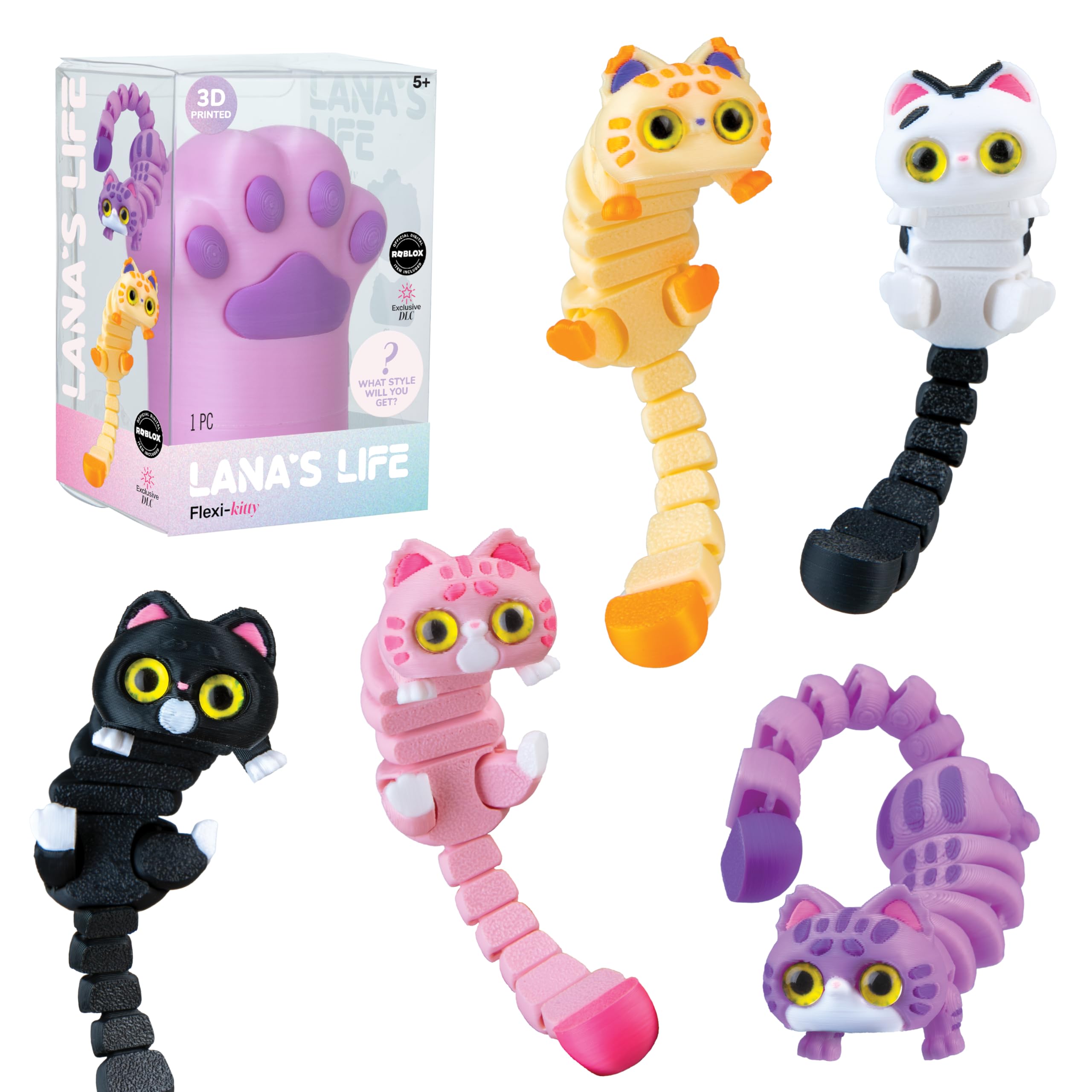 Amazon.com: Lana's Life 3D Printed Flexi-Kitty Blind Box Cat Paw