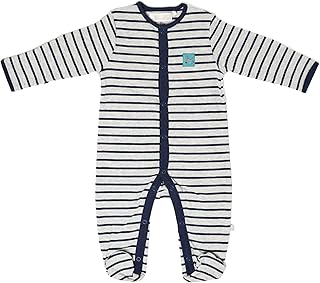 The Essential One Baby,Clothing,Baby Boys 0-24m,Sleepwear & Robes,Sleepsuits The Essential One Baby Boys Sleepsuit in Grey and Navy Stripe