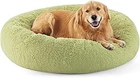 Vista 97 de Bedsure - Cama relajante para perro mediano, lavable, tipo dona, cama para gato, antideslizante, redonda, afelpada, mullida, de piel sintética