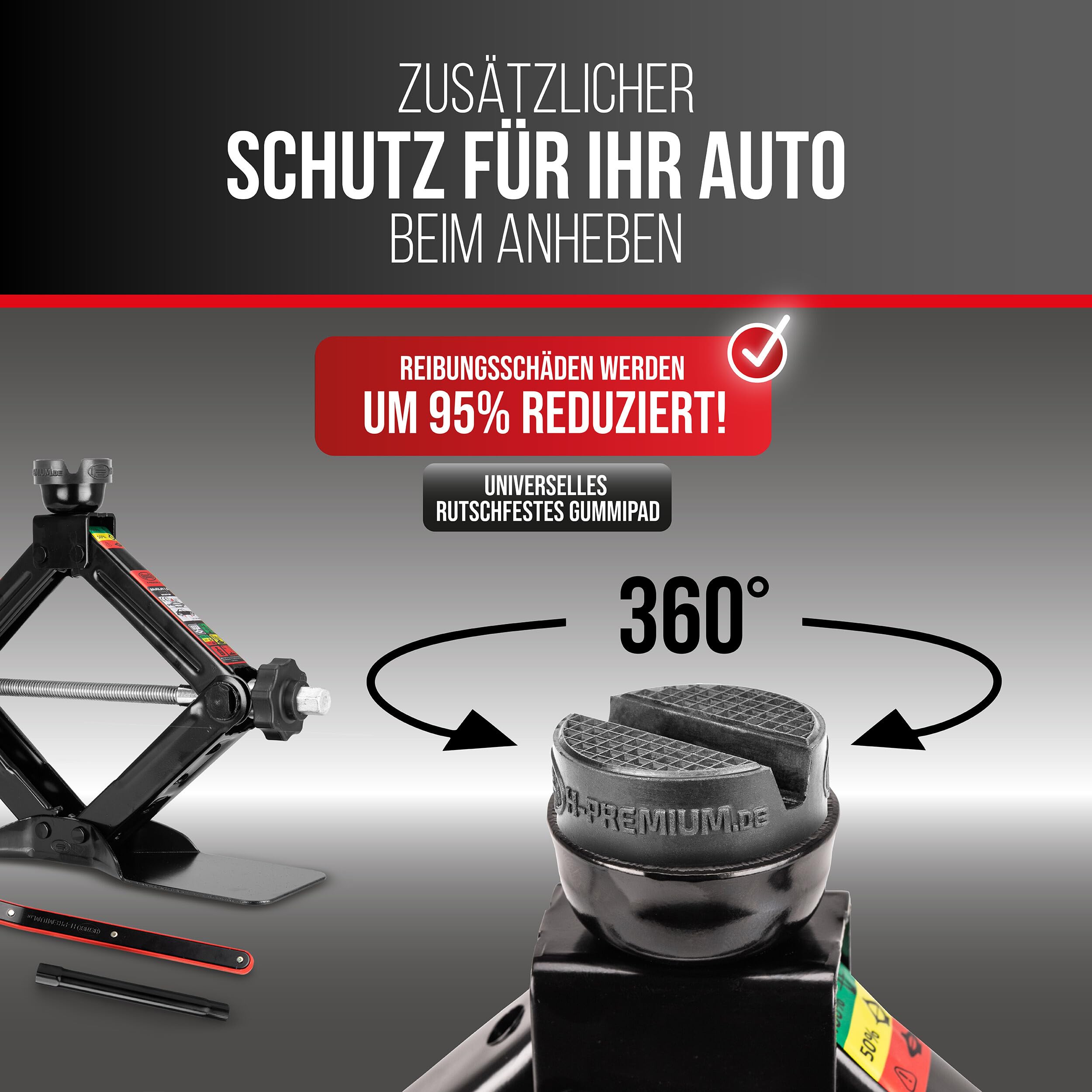 HEYNER® Scherenwagenheber 1,5 t, Seat Leon Gen 4, 112-395 mm 17 mm