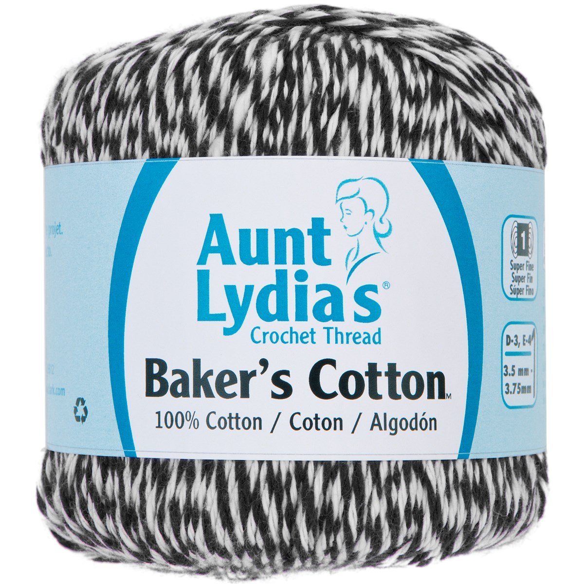 Aunt Lydia'S Baker'S Cotton Crochet Thread-Black