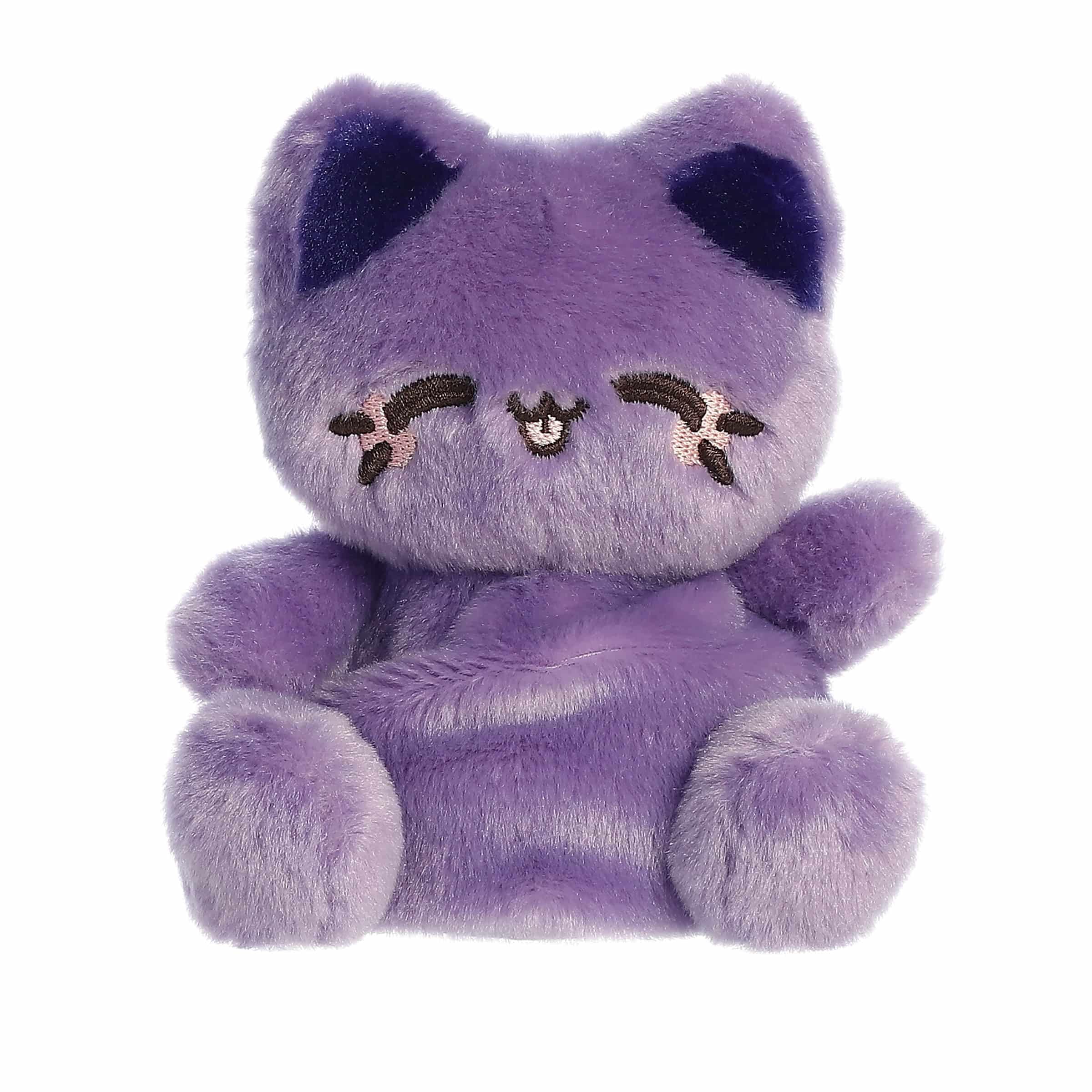 Aurora® Enchanting Tasty Peach® Meowchi Palm Pals™ Stuffed Animal - Bright & Colorful Design for Room Decor - Perfect for Adults, Kids, and Birthdays - Ube 5 Inches