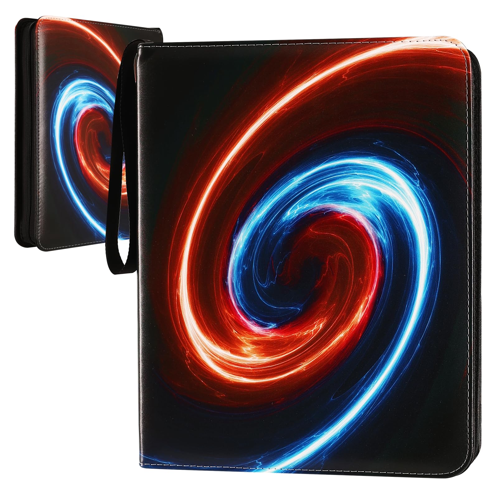 1080 Pockets Card Binder 9 Pocket, Trading Card Binder with 60 Page Removable Sleeves, Zipper Card Book Album Holder[PROTECTIVE][PLEASANT TOUCH SURFACE] ??Lightning Ring?