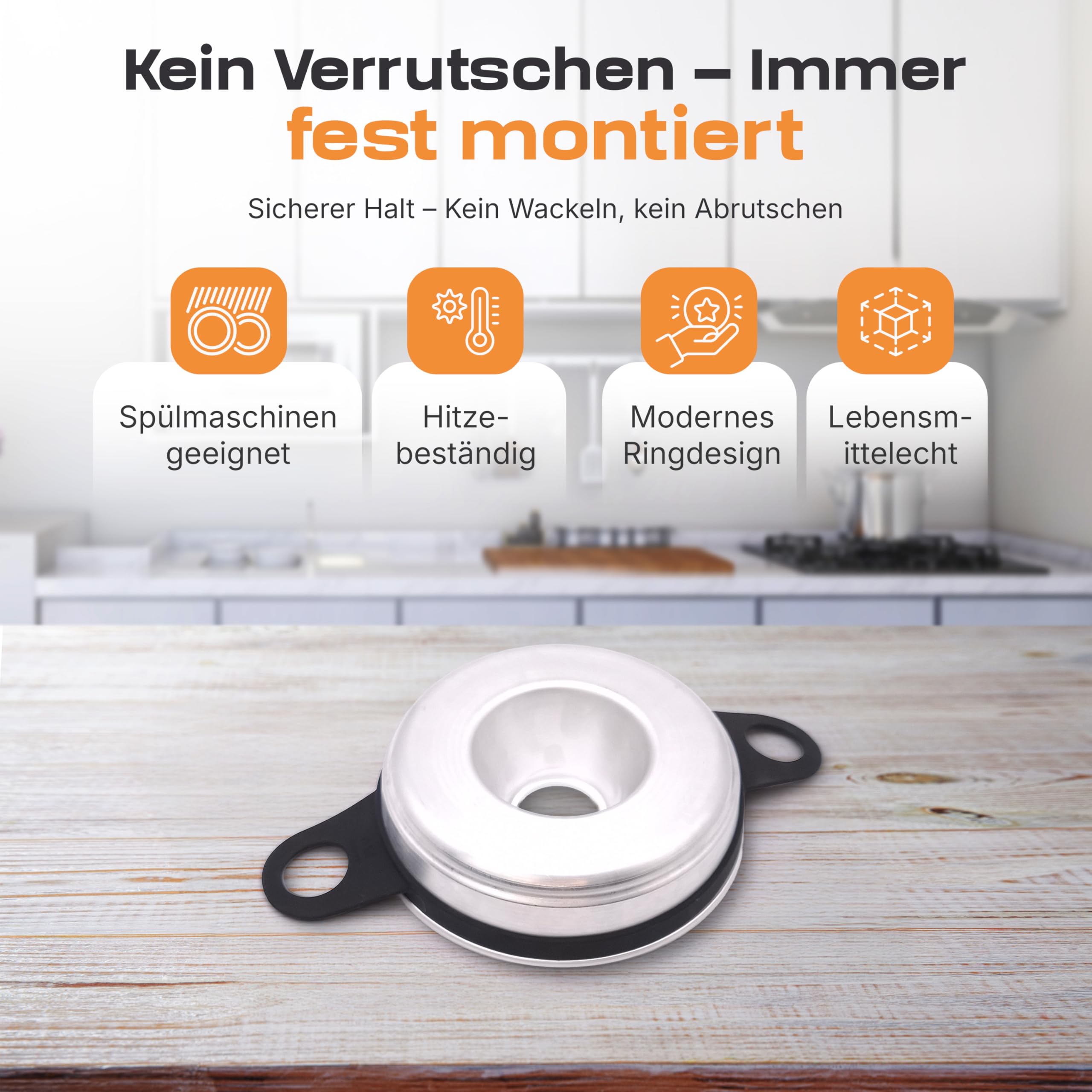 Silikon Haltegriff Zubehör für Omnia Campingbackofen – Hitzeschutz & sicherer Griff – Ideal für Camping, Vanlife & Wohnmobil – Spülmaschinenfest – kompatibel mit Omnia, Enders Vamo & Crivit